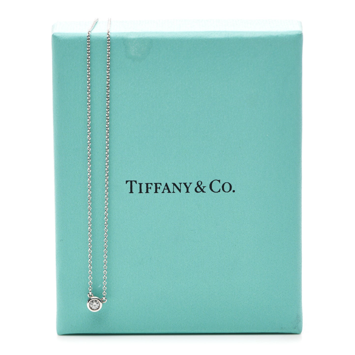 Sterling Silver Diamond .10ct Elsa Peretti Diamonds by the Yard Pendant Necklace