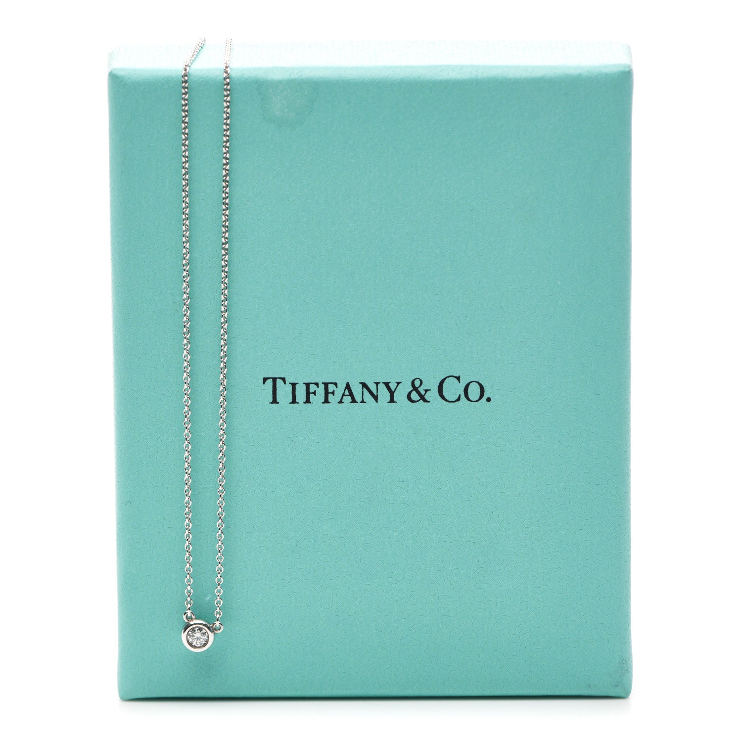 Tiffany Sterling Silver Diamond .10ct Elsa Peretti Diamonds by the Yard Pendant Necklace 8 of 13