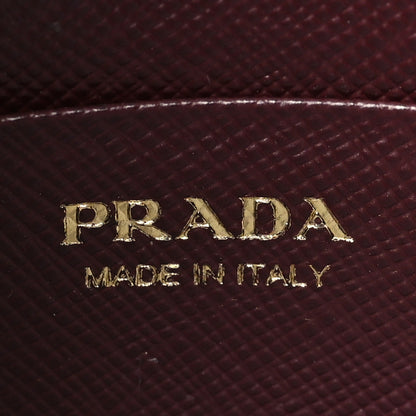 Prada Saffiano Metal Triangle Logo Mini Bag Bordeaux 6 of 10