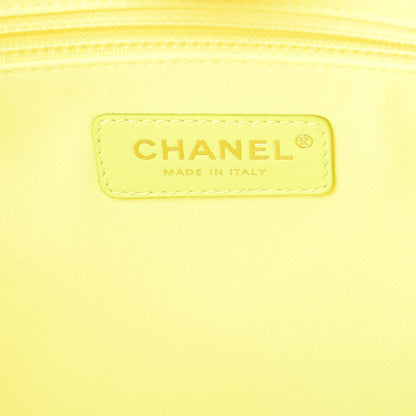 Chanel Mixed Fibers Calfskin Small Deauville Tote Orange Yellow 6 of 9