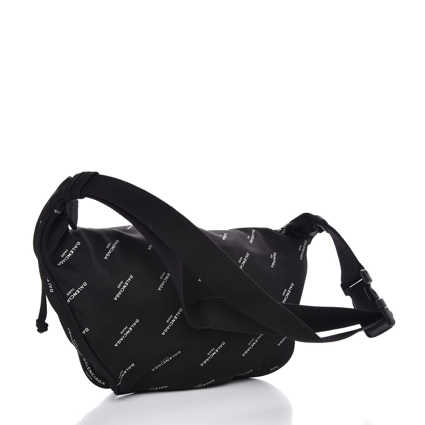 Twill Nylon Allover Logo Explorer Beltpack Black White