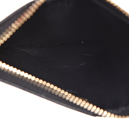 Saint Laurent Monogram Grain de Poudre 5 Fragments Zip Pouch Card Holder Black 4 of 7