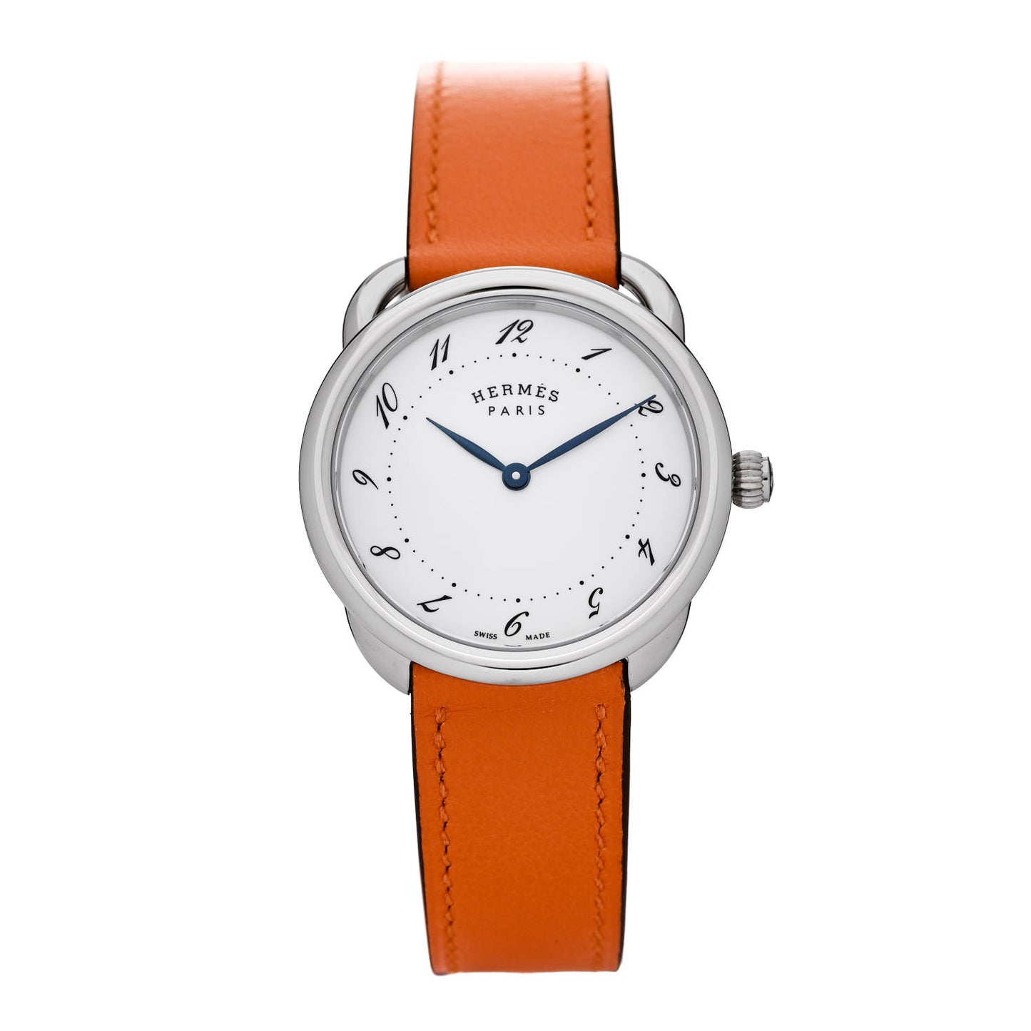 Stainless Steel Swift 36mm Arceau Quartz Watch Orange