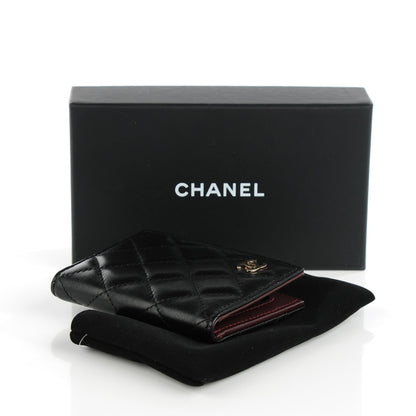 Chanel Lambskin Quilted Card Holder Wallet Black 4 of 7