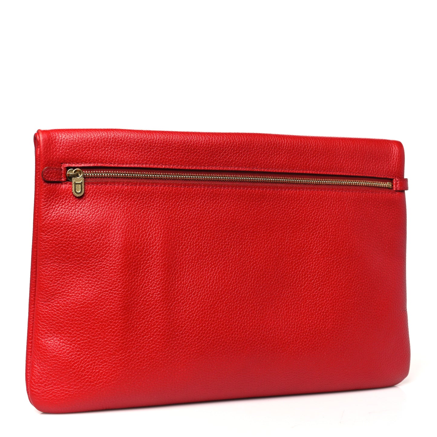 Grained Calfskin PM Ancre Clutch Rouge