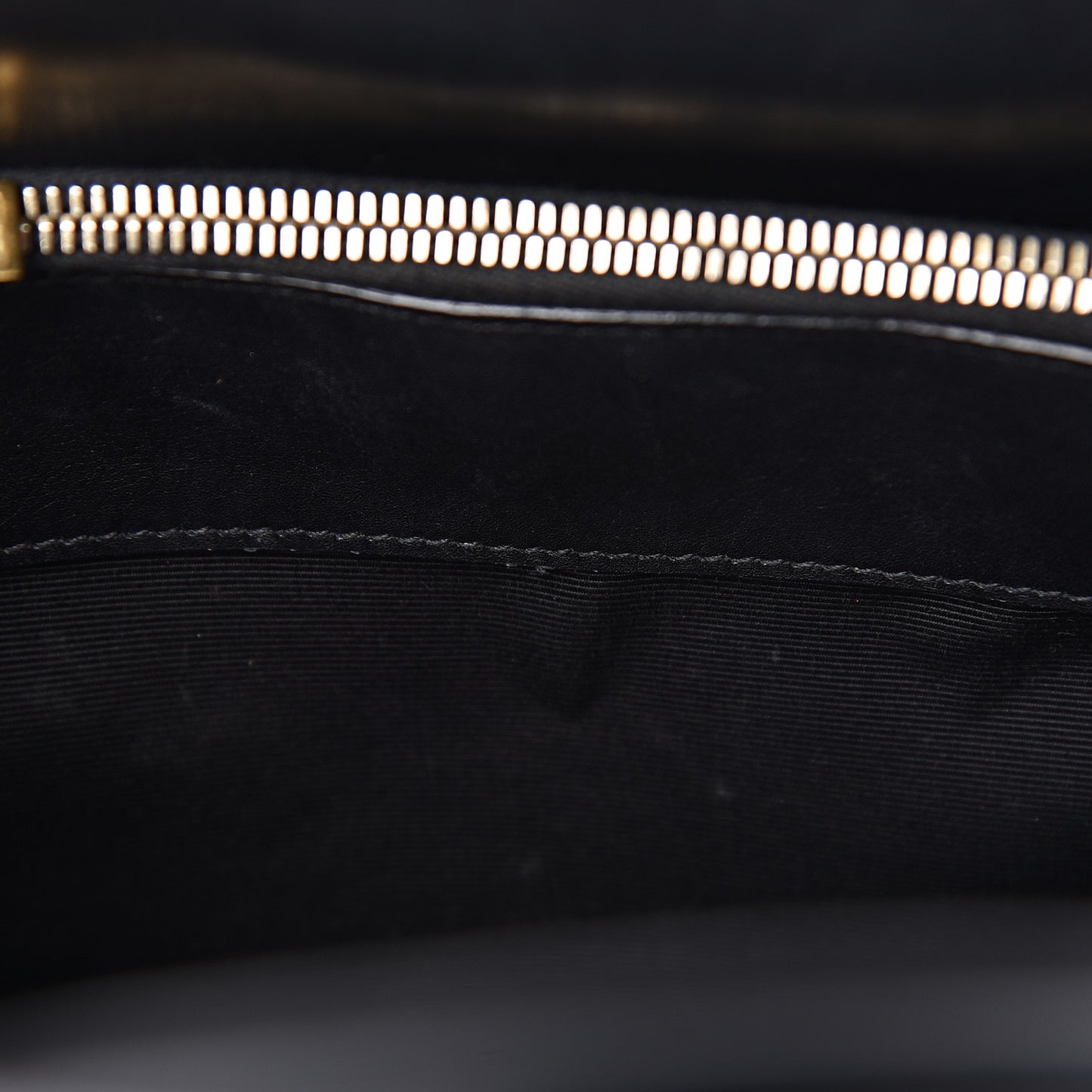 Patent Calfskin Small Sac de Jour Black