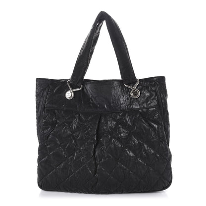 Chanel Crinkled Coated Canvas Le Marais Large Tote Black 1 of 14