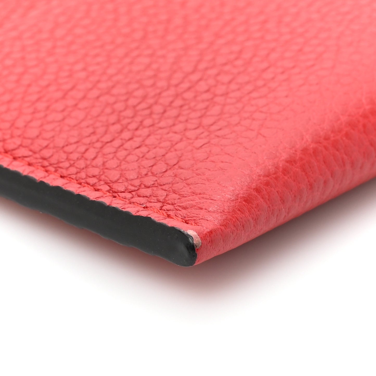 Calfskin Felicie Chain Wallet Card Holder Insert Scarlet