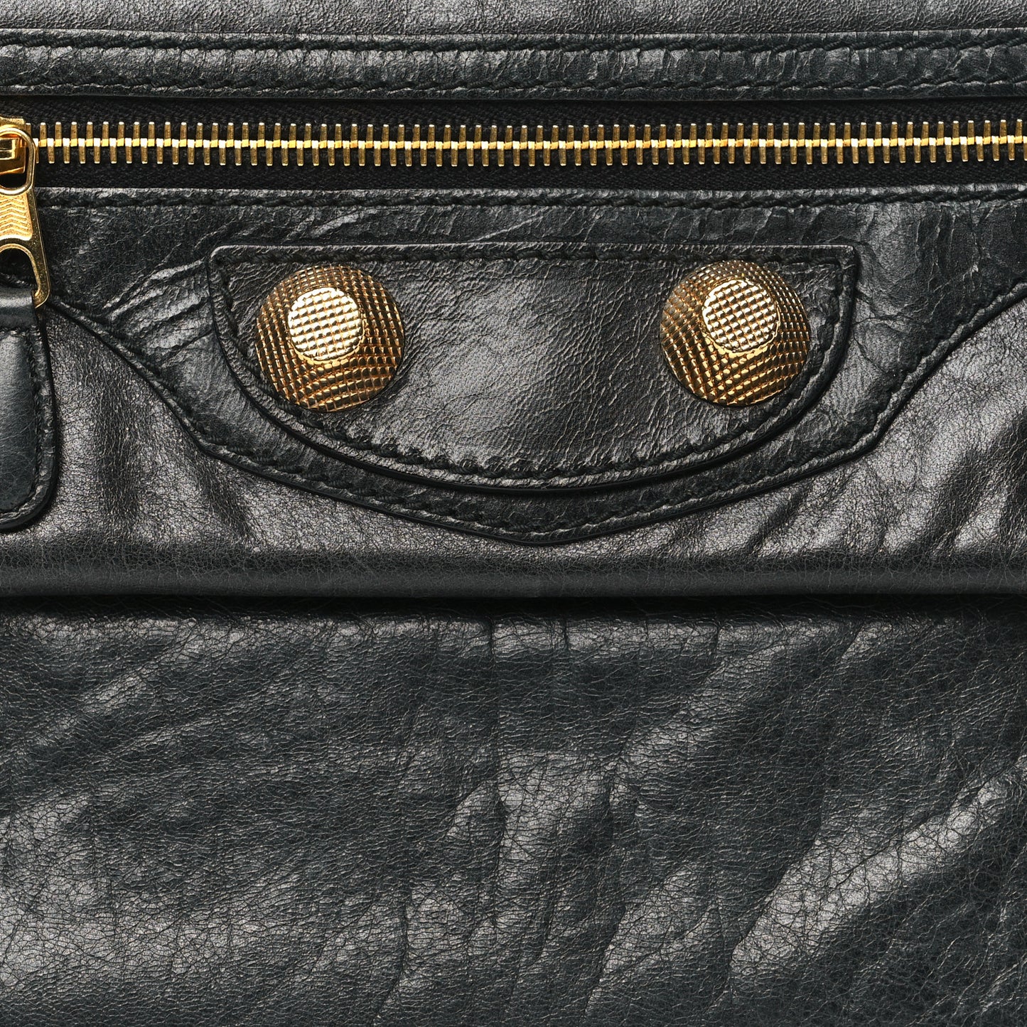 Agneau Giant 21 Gold Hardware Envelope Clutch  Anthracite