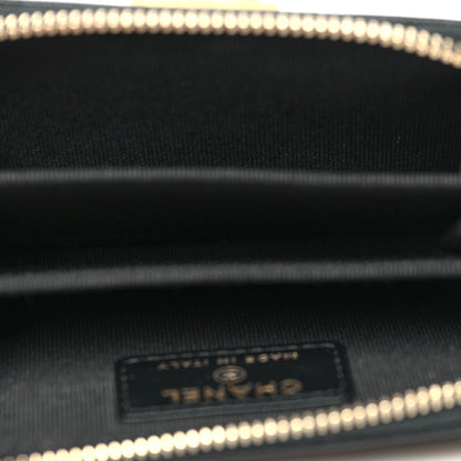 Chanel Caviar Quilted Boy Zip Around Coin Purse Wallet Black 5 of 11