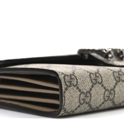 Gucci GG Supreme Monogram Mini Dionysus Chain Wallet Beige Taupe 9 of 10