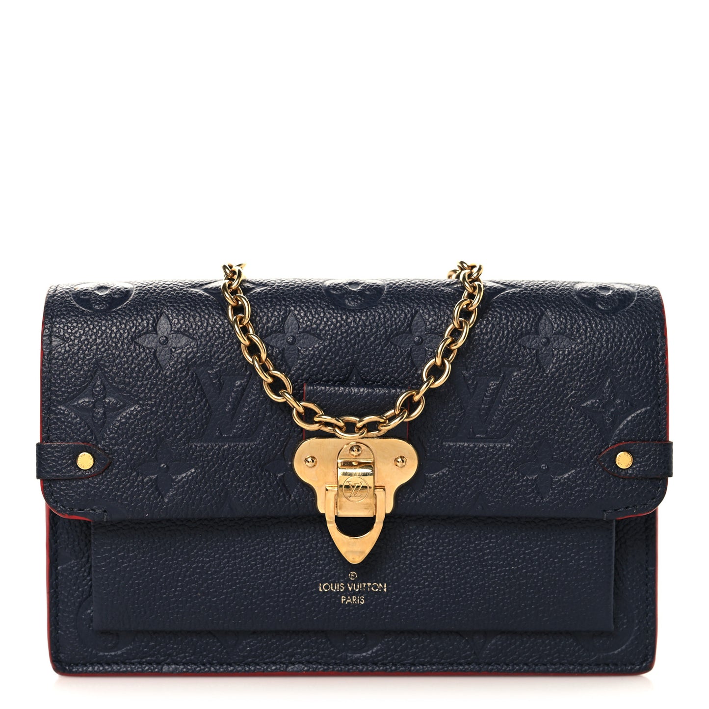 Empreinte Vavin Chain Wallet Marine Rouge