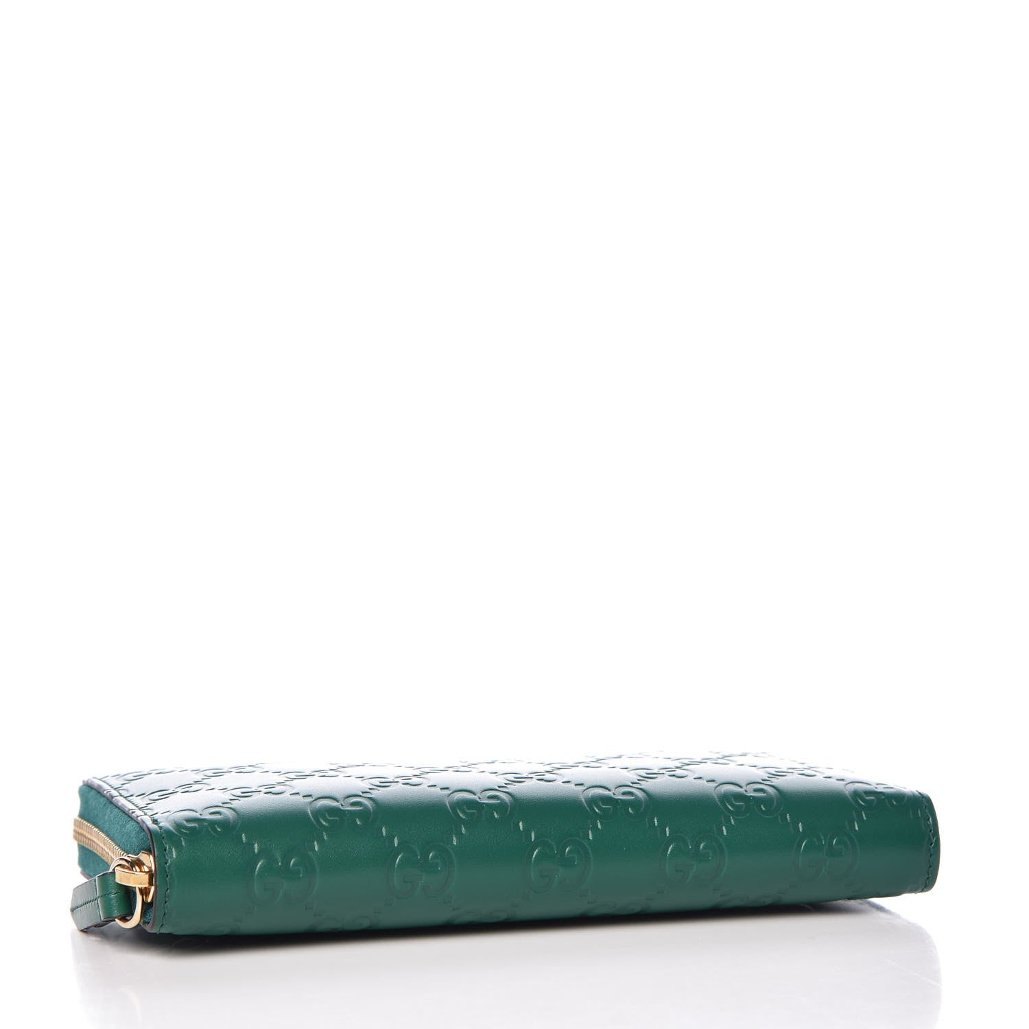 Gucci Guccissima Signature Zip Around Wallet Emerald 4 of 8