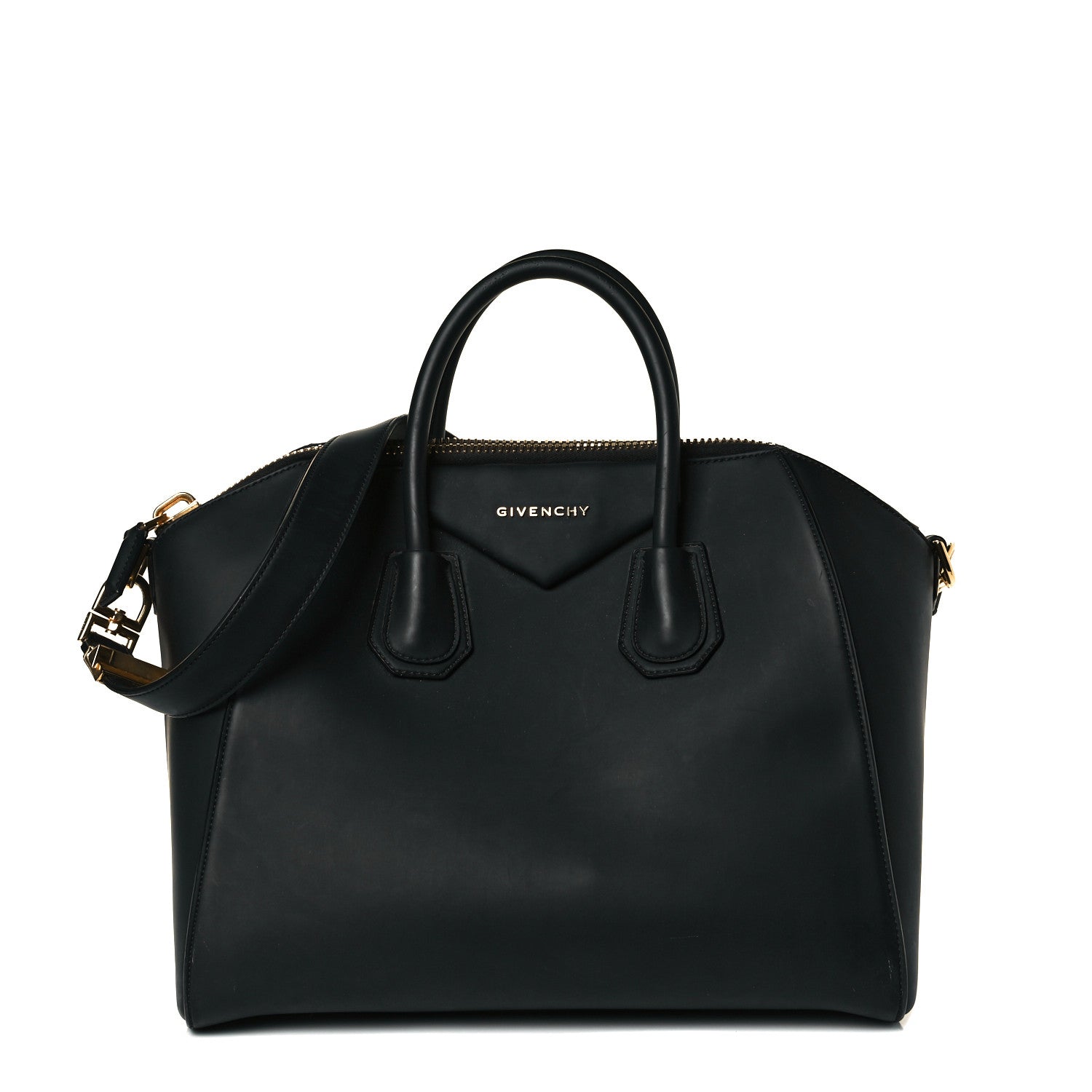 Givenchy Rubber Effect Calfskin Medium Antigona Black 1 of 9