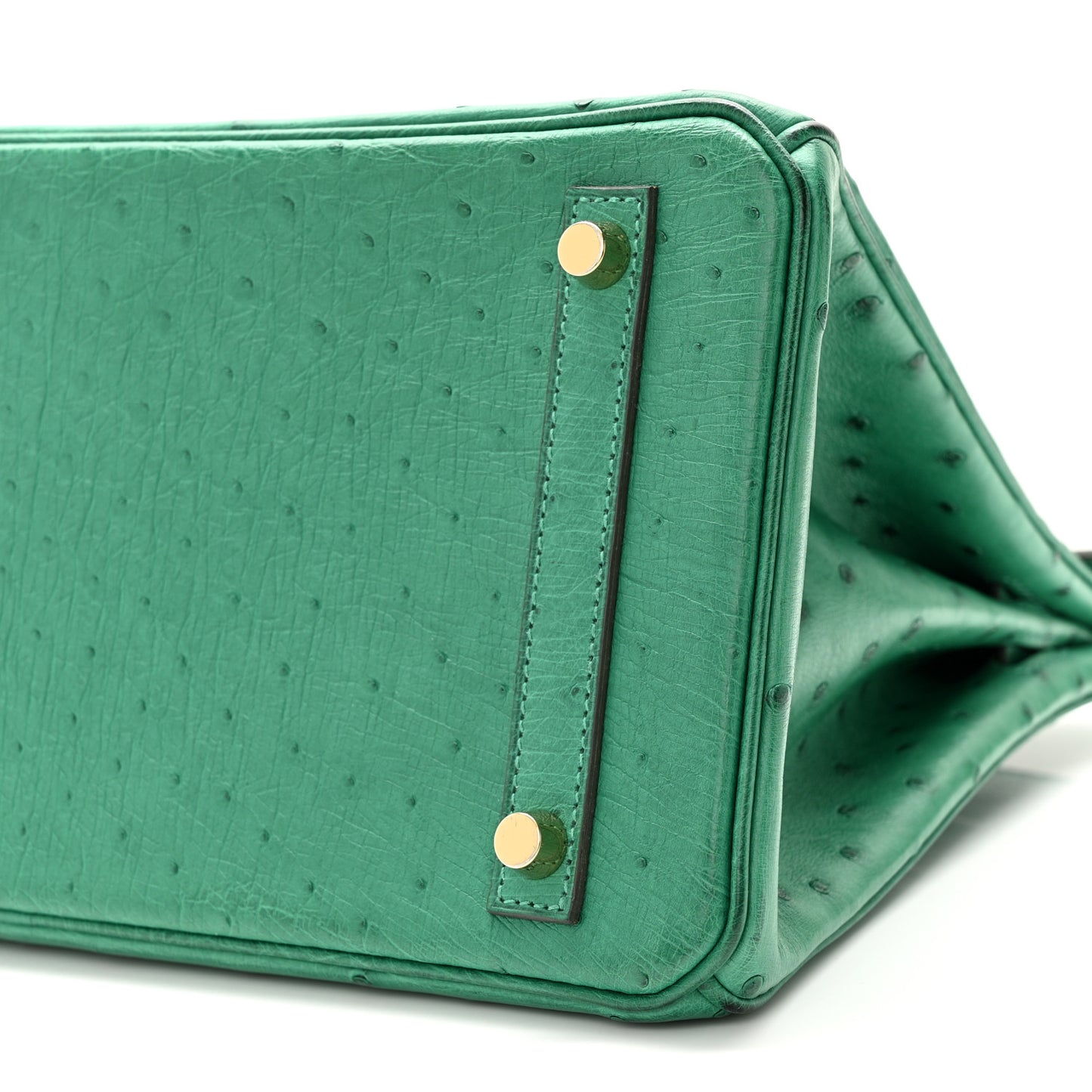 Ostrich Birkin 30 Vert Vertigo
