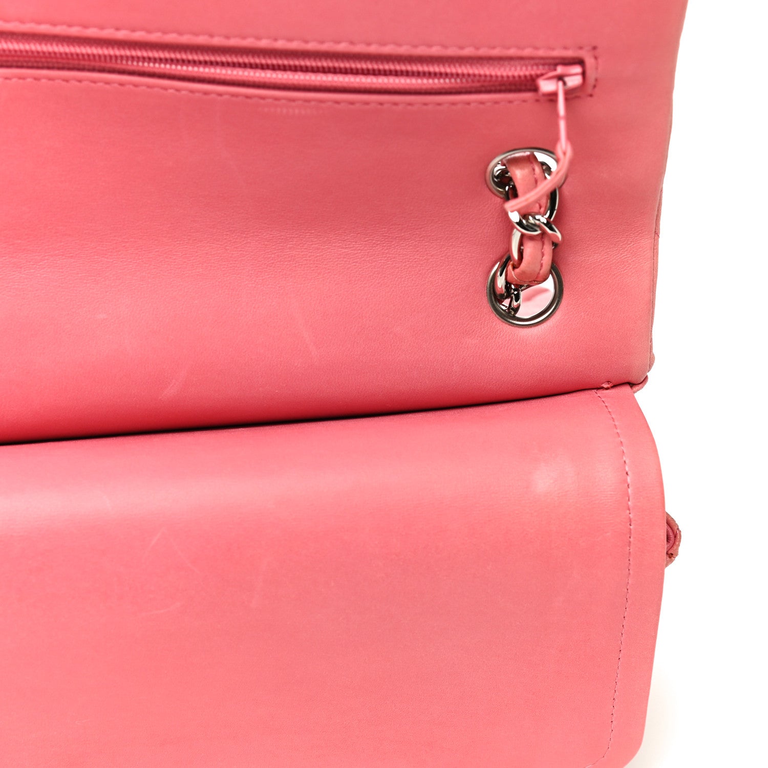 Chanel Lambskin Quilted Jumbo Double Flap Pink 13 of 29