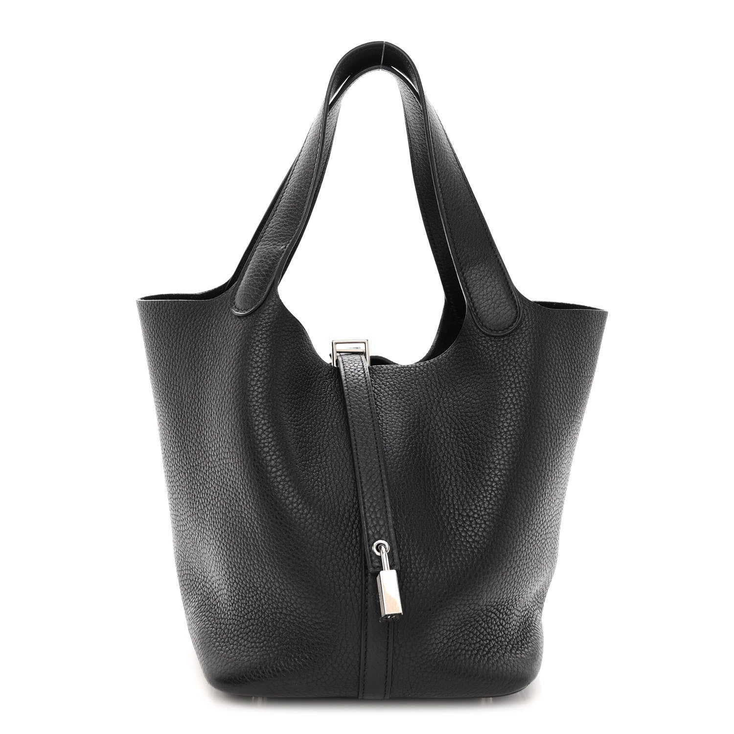Hermes Taurillon Clemence Picotin Lock 22 MM Black 1 of 10