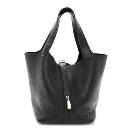 Hermes Taurillon Clemence Picotin Lock 22 MM Black 1 of 10