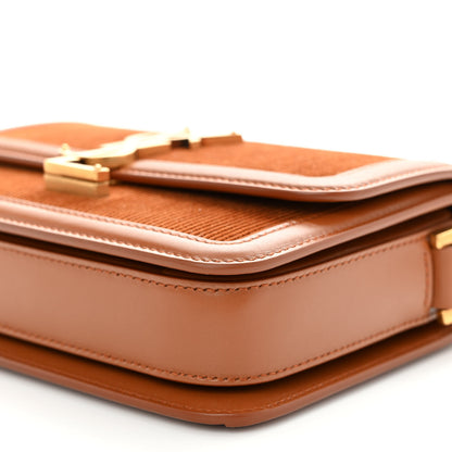Saint Laurent Courduroy Small Solferino Satchel Brown 9 of 9