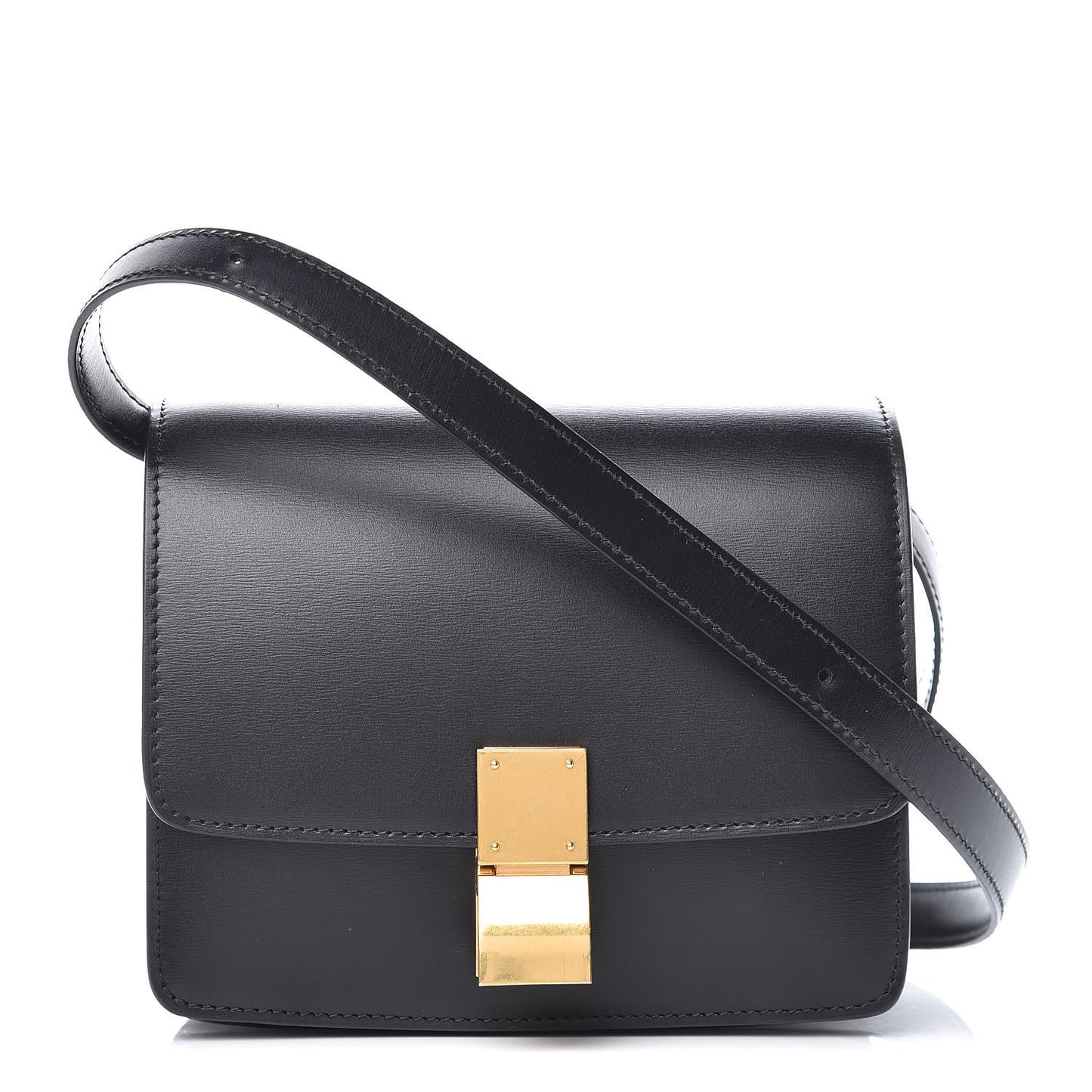 Box Calfskin Small Classic Box Flap Bag Black