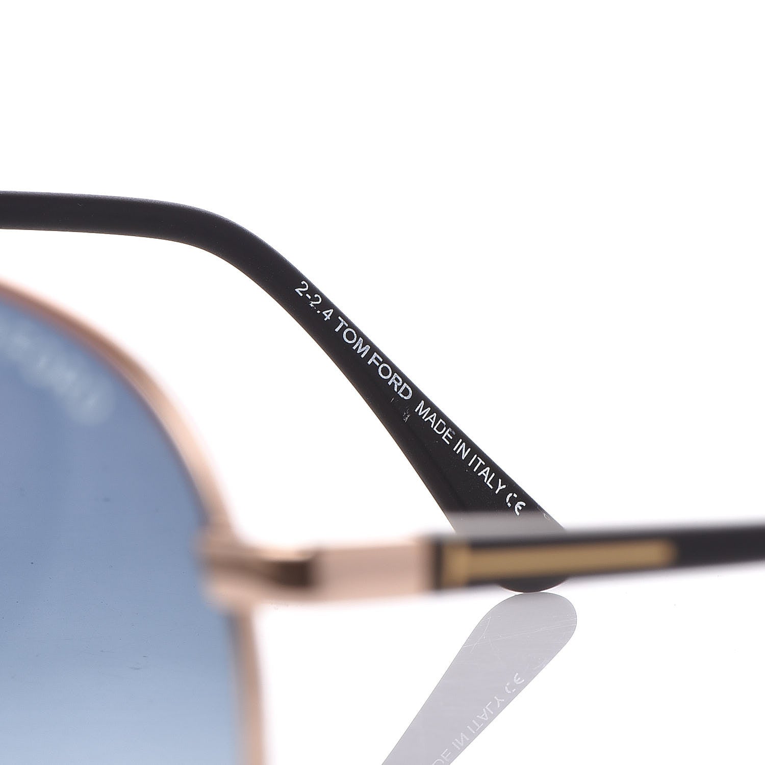 Tom Ford Rick Aviator Sunglasses TF378 Rose Gold Blue 6 of 7