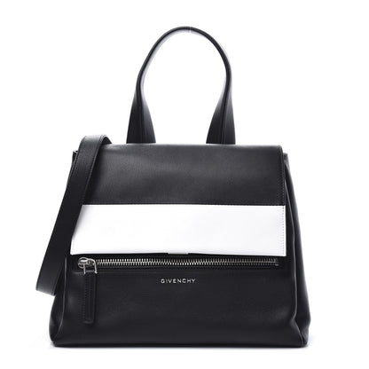 Givenchy Calfskin Small Pandora Pure Flap Bag Black White 1 of 9