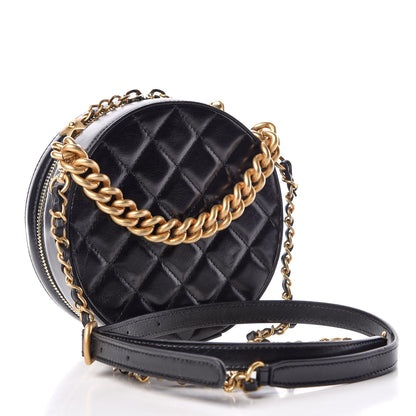 Chanel Glazed Calfskin Round As Earth Evening Bag Black 3 of 7