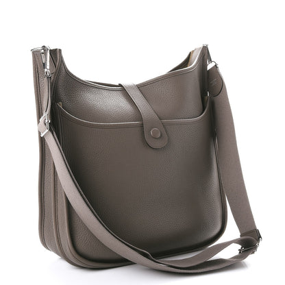 Hermes Taurillon Clemence Evelyne III GM Etain 3 of 10