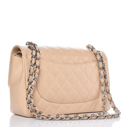 Chanel Caviar Quilted Jumbo Double Flap Beige Clair 12 of 18