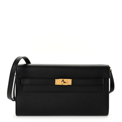 Hermes Epsom Kelly Wallet To Go Black 2 of 19