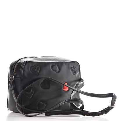 Saint Laurent Calfskin Heart Embossed Monogram Lou Camera Bag Black 3 of 8