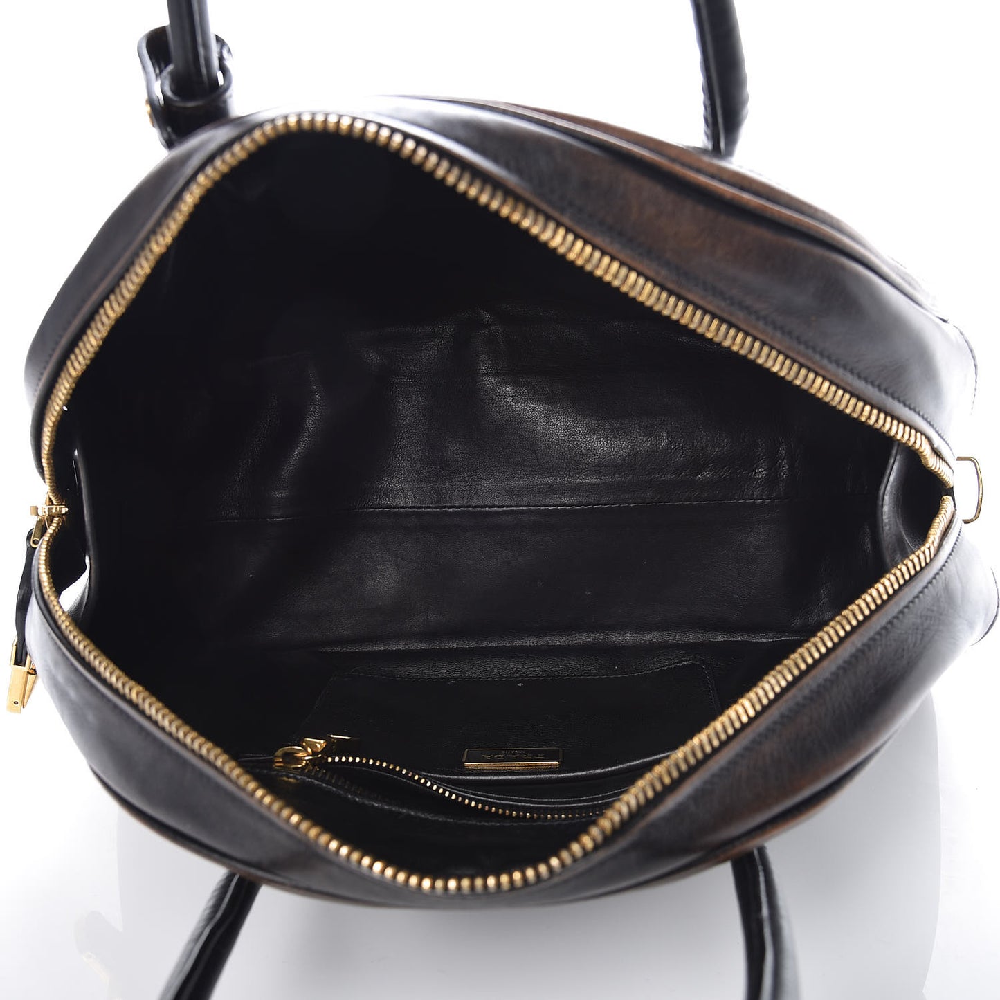 Vitello Vintage Bowling Bag Black
