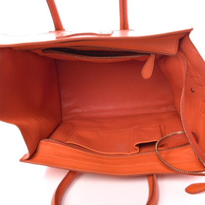 Celine Smooth Calfskin Mini Luggage Bright Orange 5 of 9