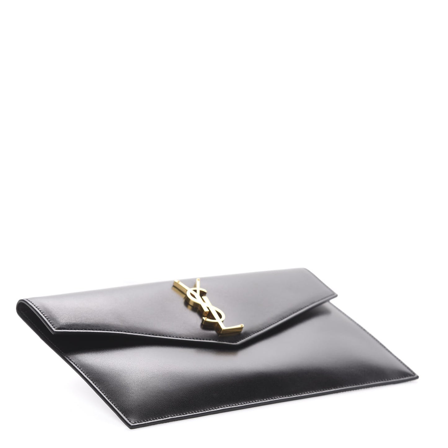 Smooth Shiny Calfskin Monogram Uptown Pouch Black