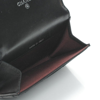 Chanel Lambskin Quilted Flap Card Holder Black 5 of 9