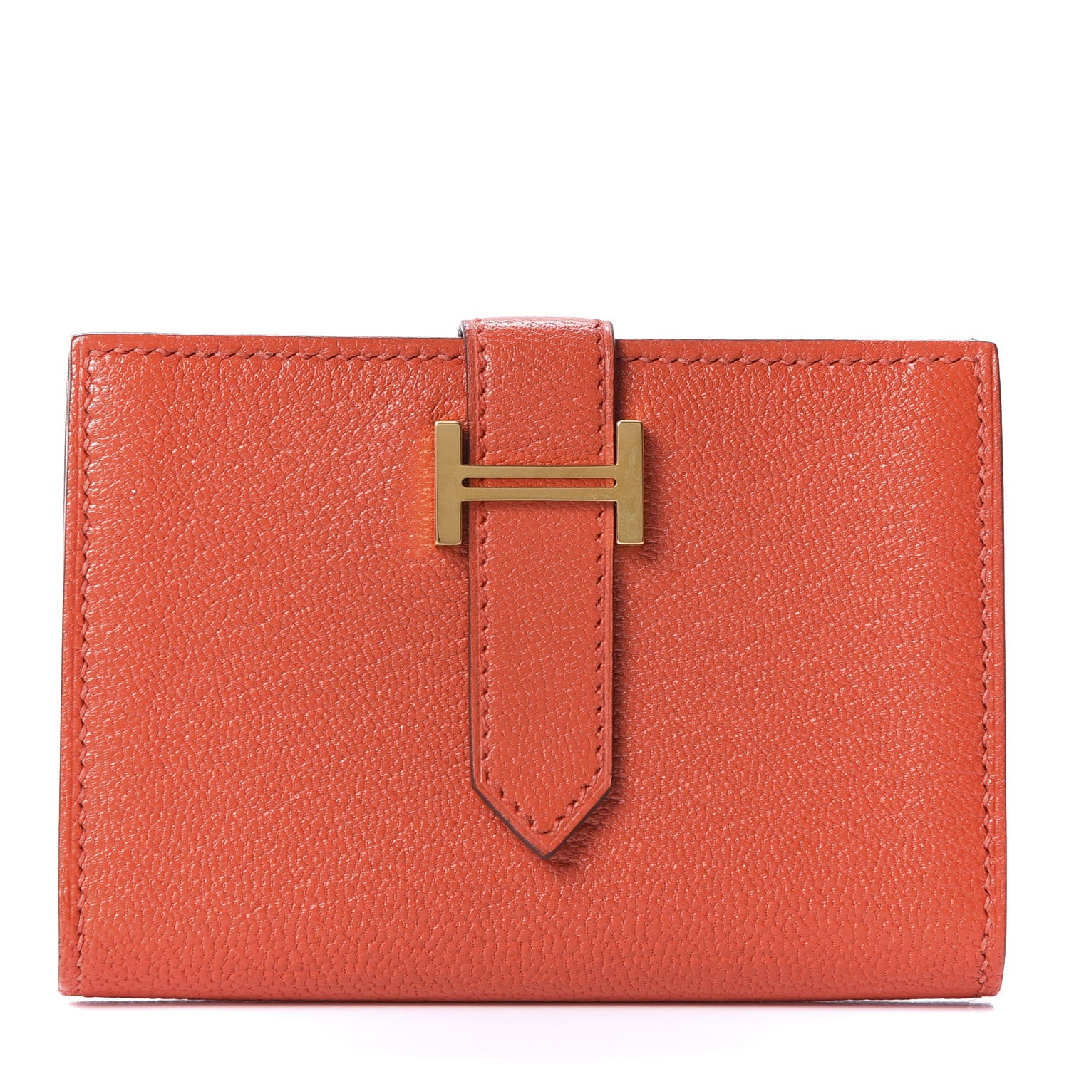 Hermes Chevre Mysore Bearn Card Holder Wallet Capucine 1 of 16