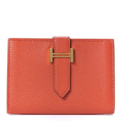 Hermes Chevre Mysore Bearn Card Holder Wallet Capucine 1 of 16