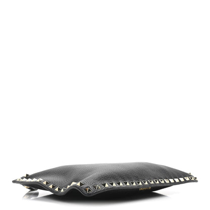Valentino Garavani Calfskin Rockstud Zip Pouch Black Black 4 of 9