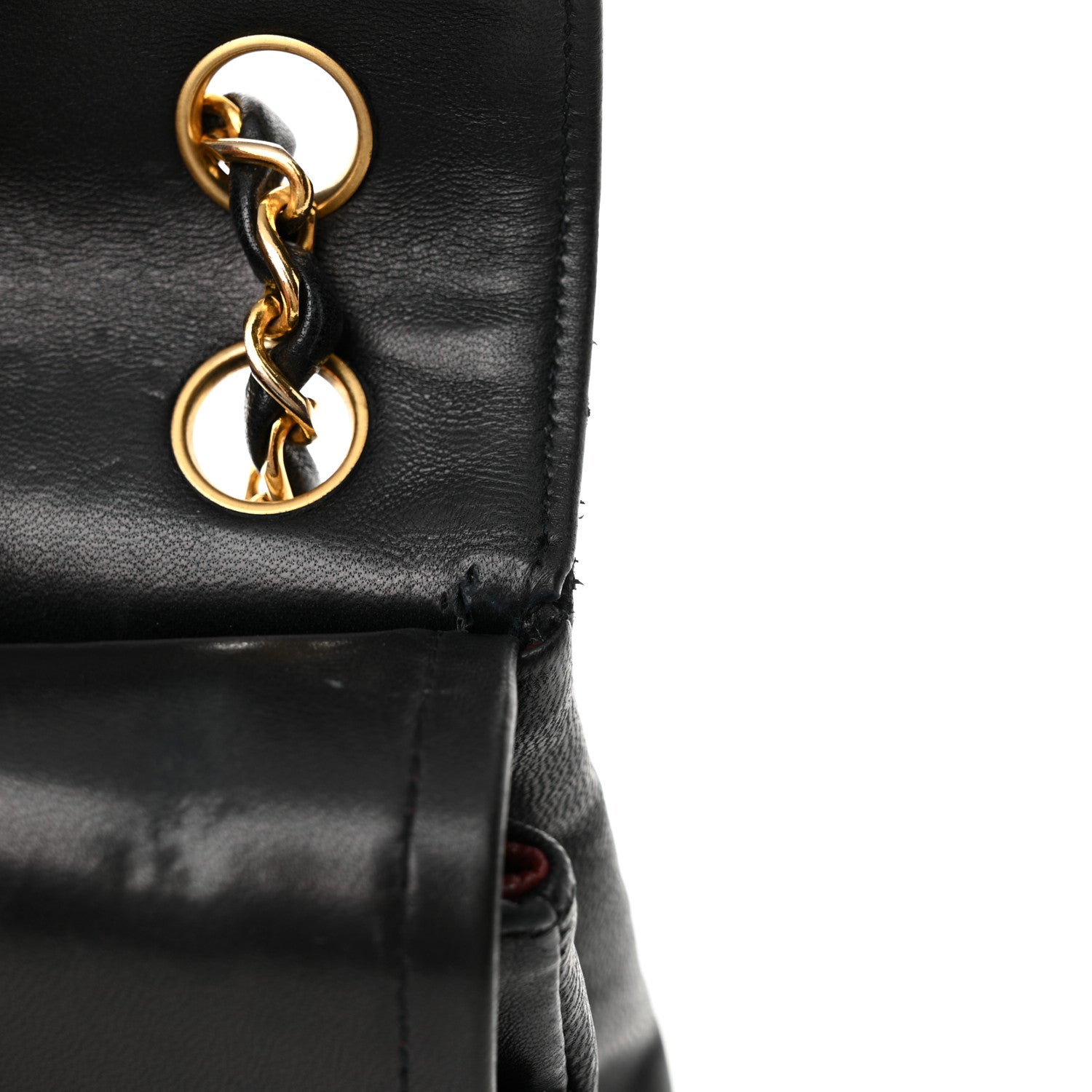 Chanel Lambskin Quilted Medium Double Flap Black 17 of 23