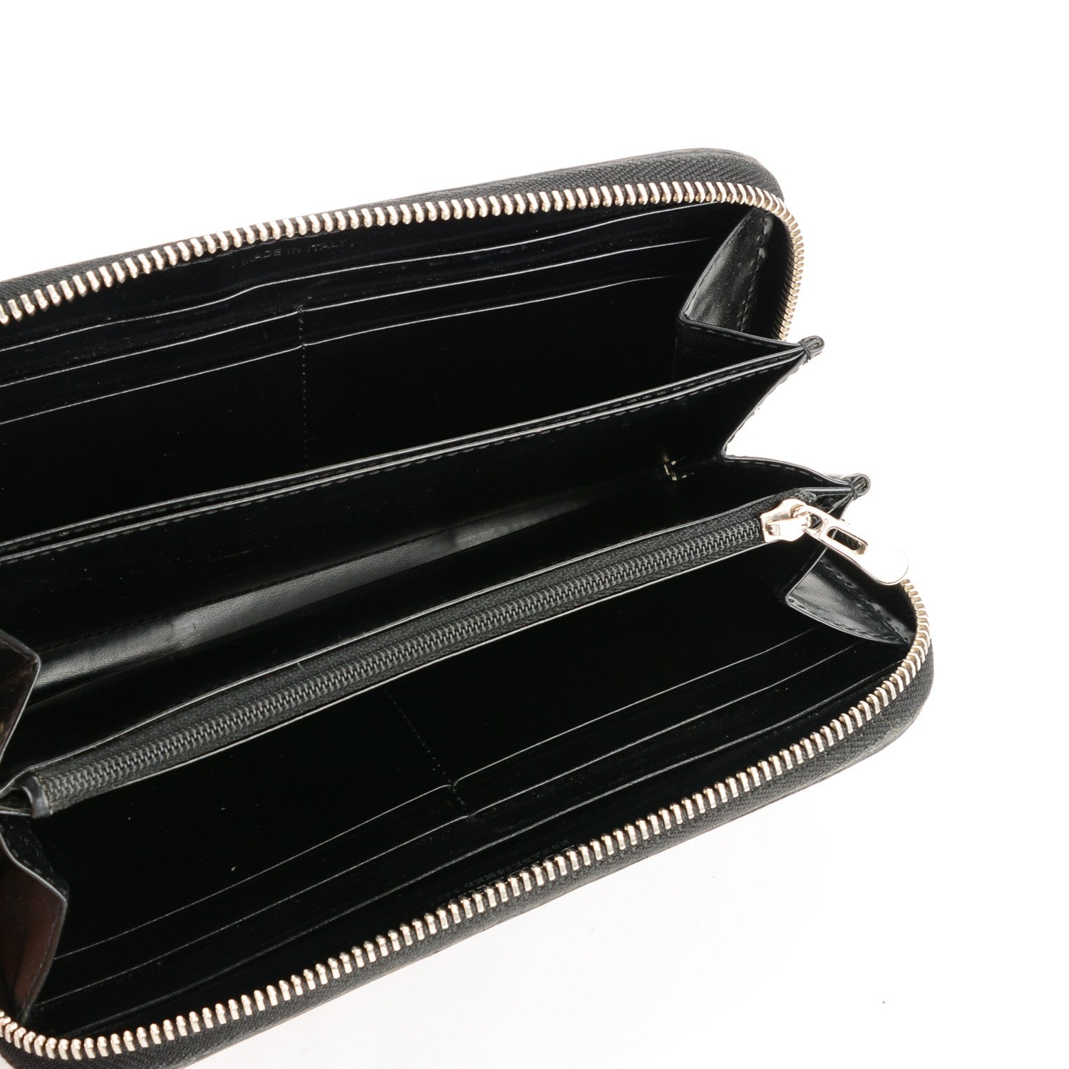 Burberry Supernova Check Large Zip Around Wallet Black 5 of 8