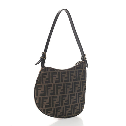 Fendi Zucca Calf Hair Leopard Print Small Oyster Tobacco Beige 2 of 4
