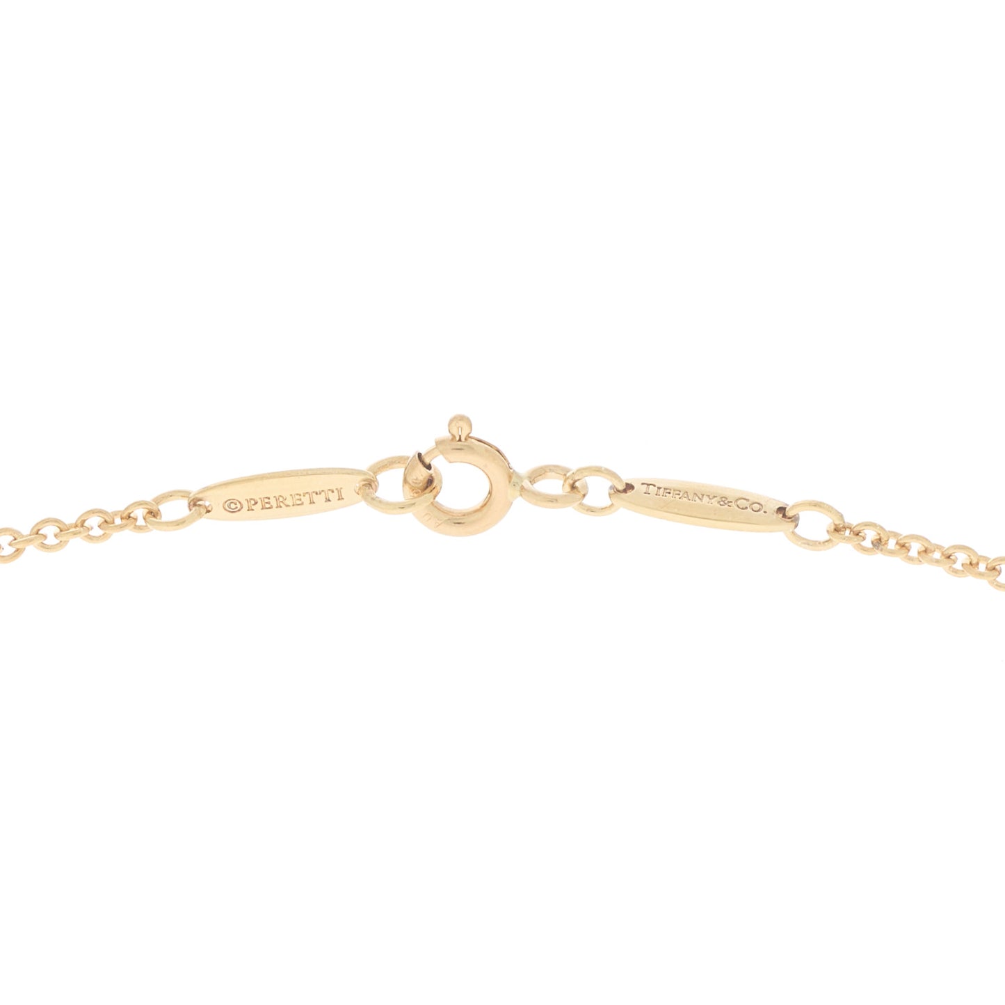 18K Yellow Gold Cultured Pearl Elsa Peretti Mesh Fringe Pendant Necklace