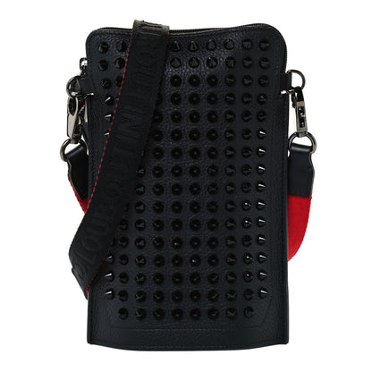 Christian Louboutin Empire Calfskin Spikes Loubilab Clutch Black 1 of 9