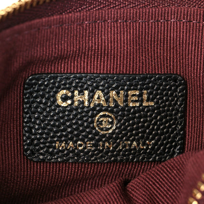 Chanel Caviar Quilted Small Cosmetic Case Black 6 of 11