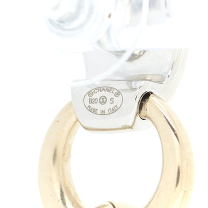 Chanel Crystal Heart CC Drop Earrings Gold 5 of 6