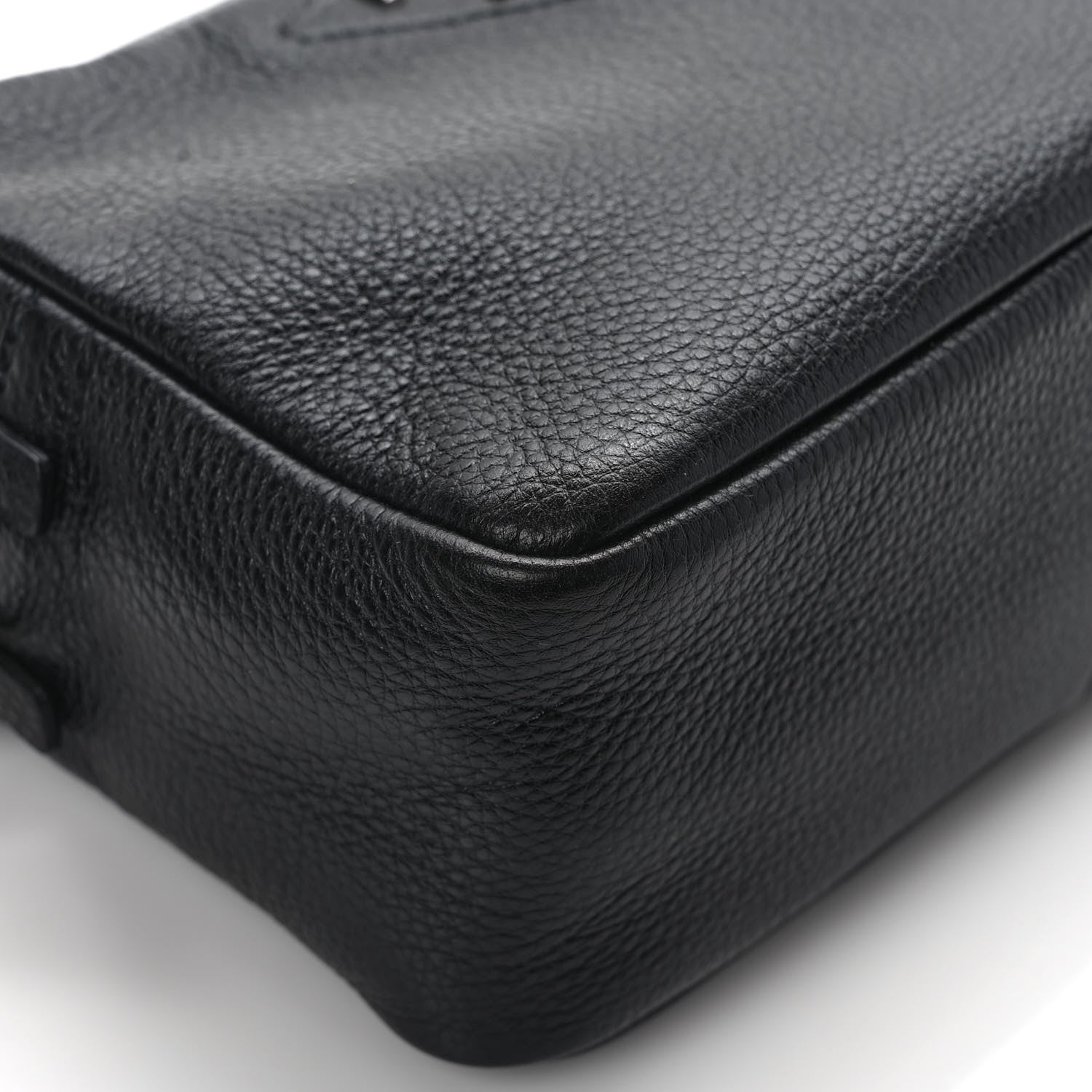 Prada Vitello Daino Soft Medium Double Zip Shoulder Bag Black 9 of 10