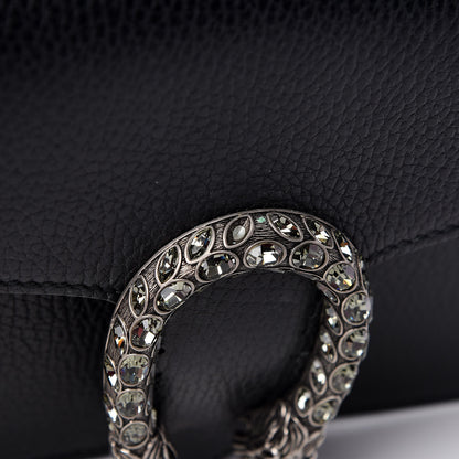 Gucci Pebbled Calfskin Small Dionysus Shoulder Bag Black 8 of 9