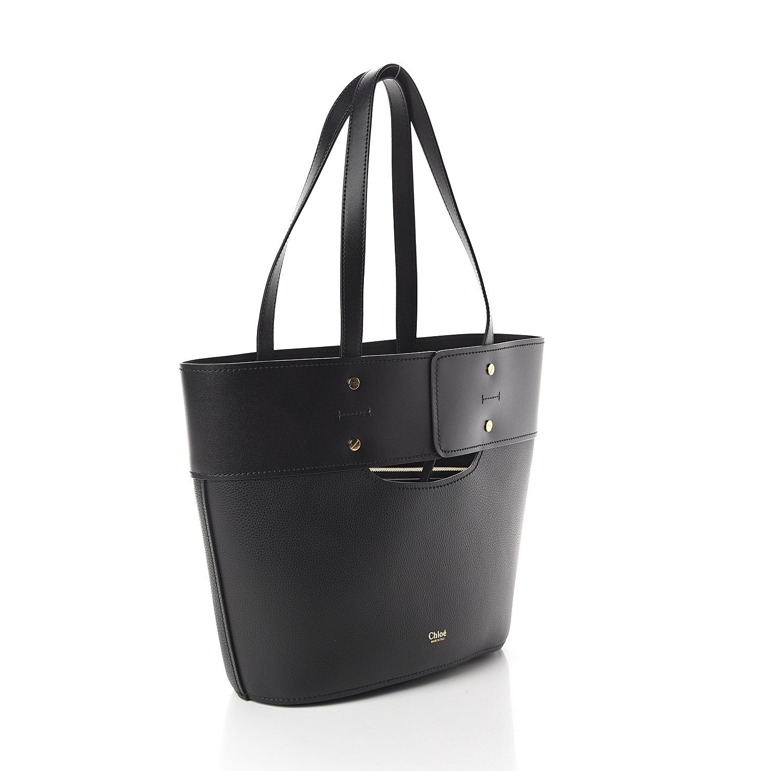 Chloe Smooth Grained Calfskin Small Aby Tote Black 2 of 7