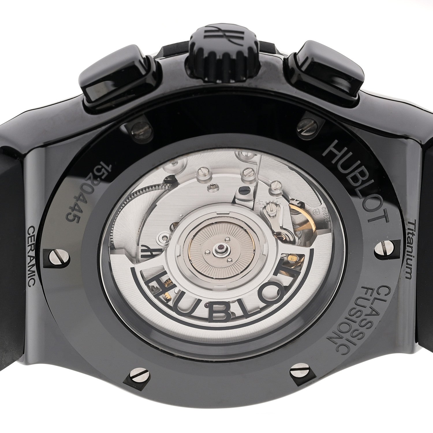 Hublot Ceramic Rubber 45mm Classic Fusion Aerofusion Chronograph Automatic Watch Black 525.CM.0170.RX 4 of 5