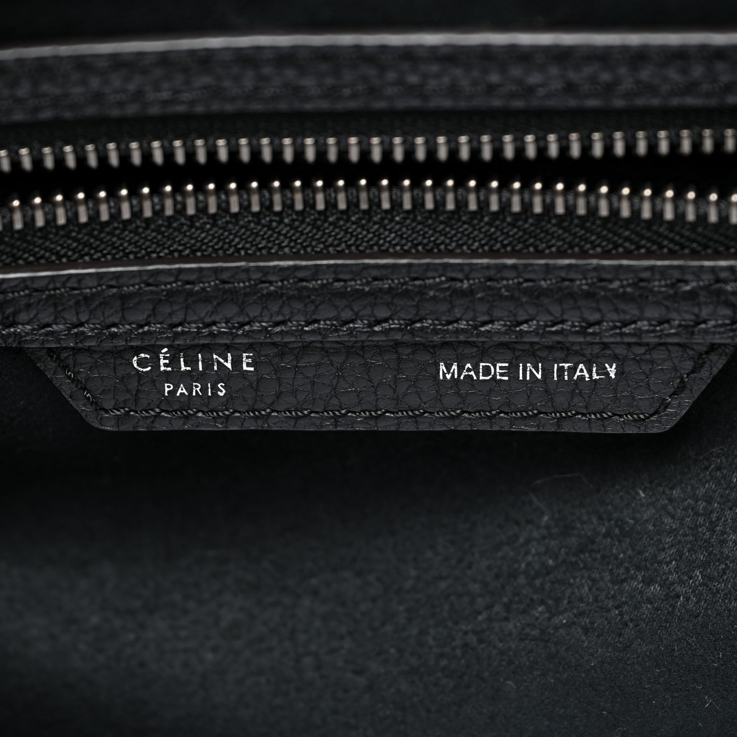 Drummed Calfskin Mini Luggage Black